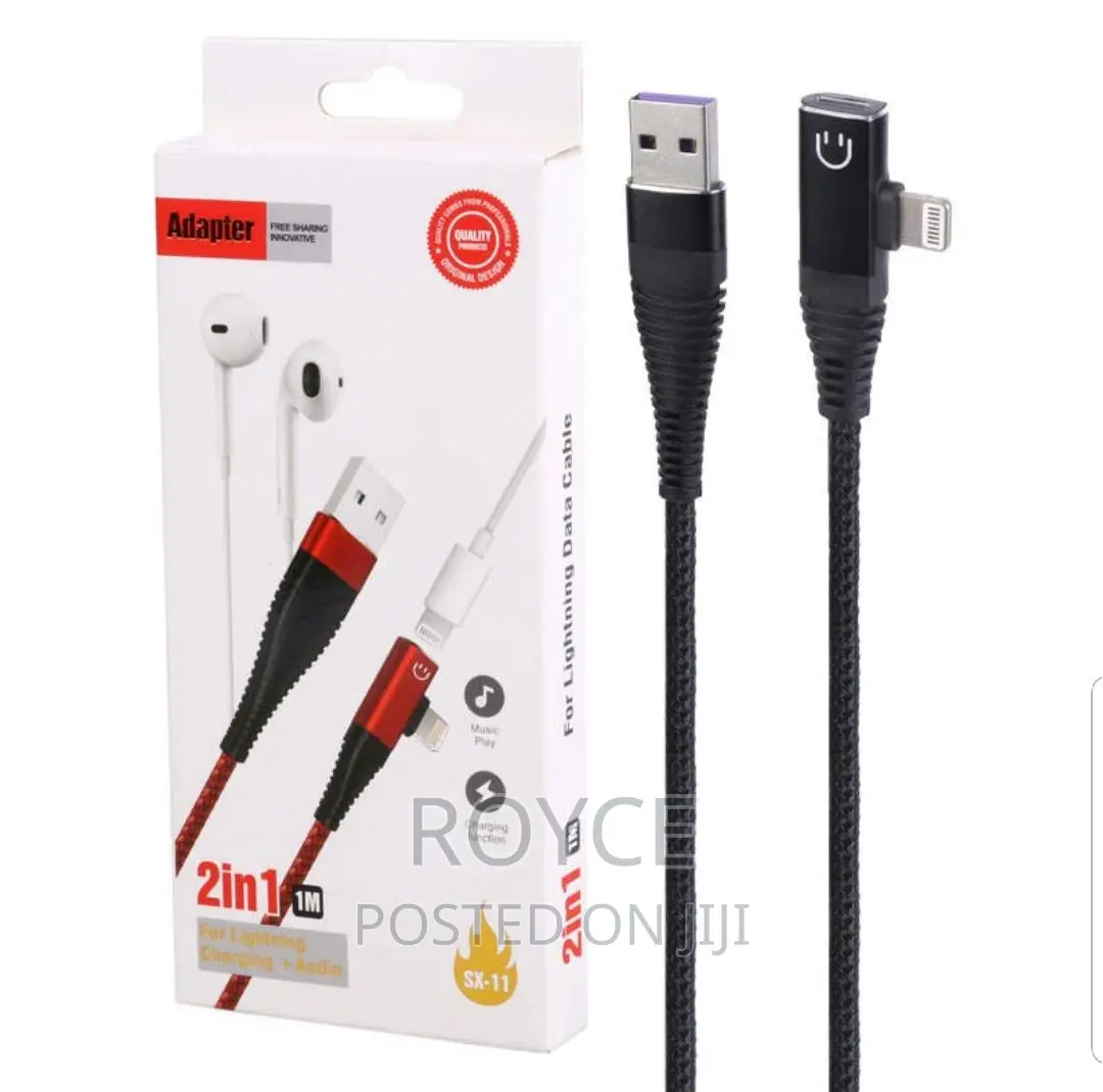2 in 1 Adapter for Lightning Charging + Audio
