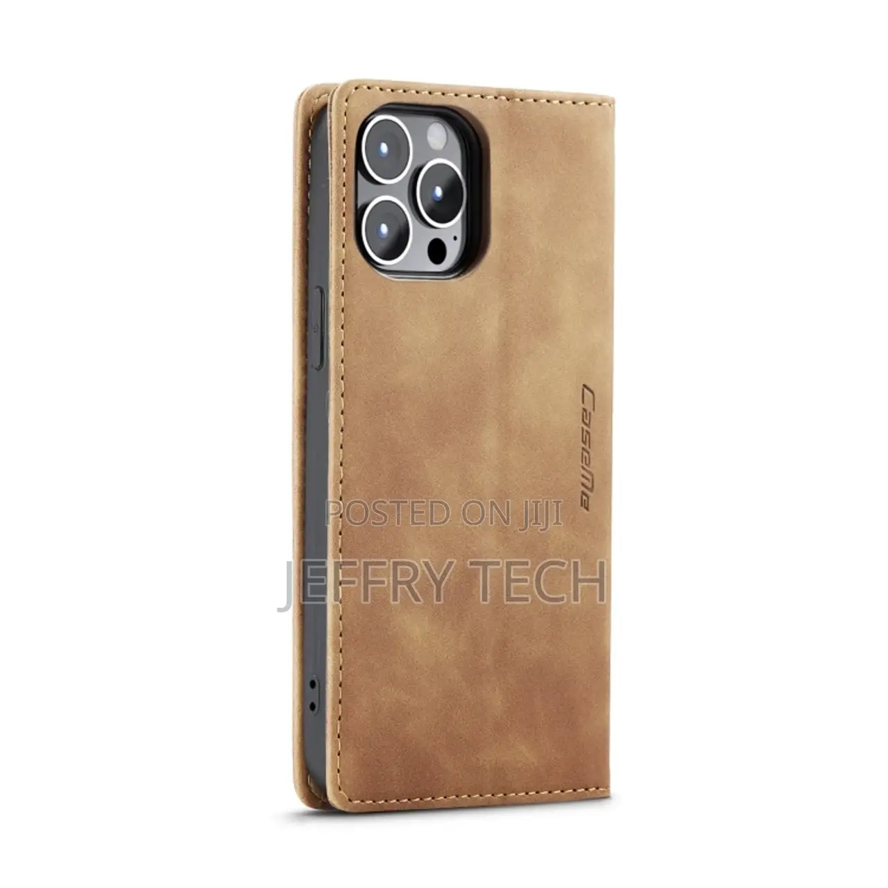 iPhone 15 Pro Max Caseme Multifunctional Flip Leather Brown