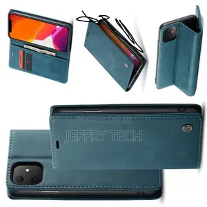 Flip Leather Case With Card Slot Wallet iPhone 11 Black