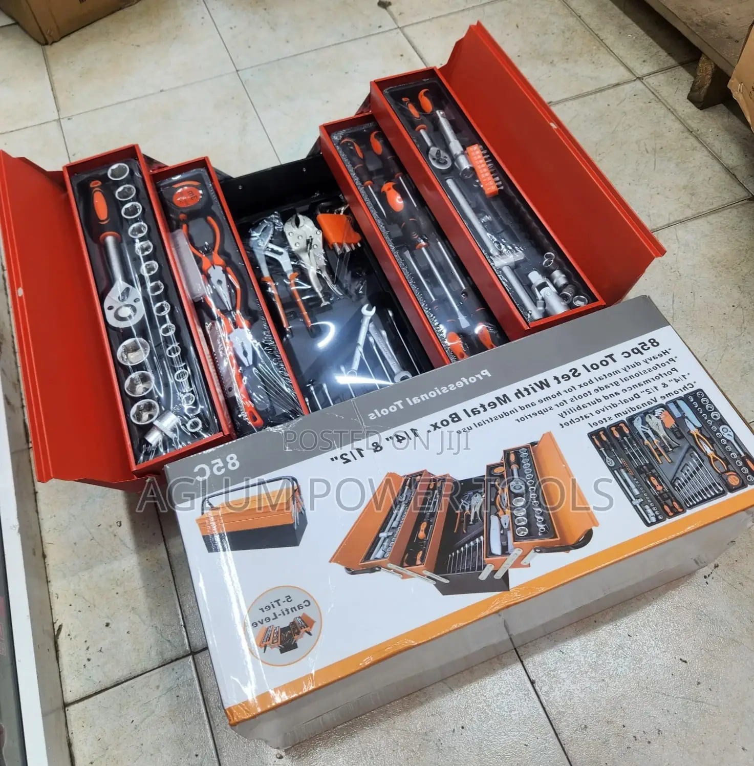 85 Pieces Professional Toolset With Metal Box