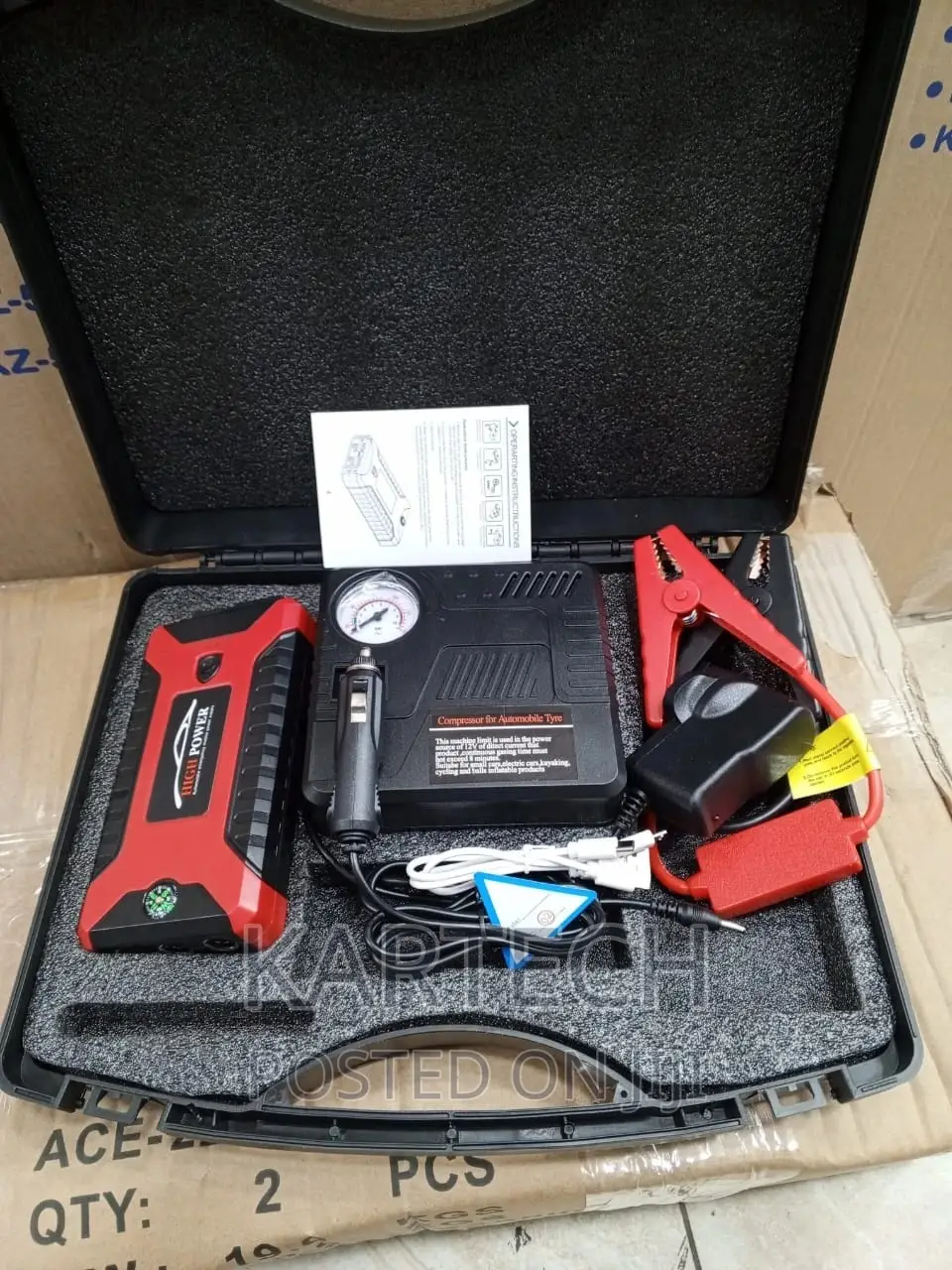 Multi-Function Portable Car Jump Starter Kit