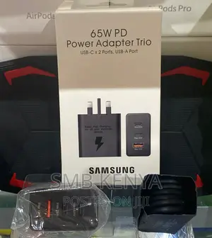 Samsung 65 W PD Power Adopter Trio With Type C to C Cable