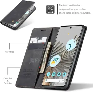 Case for Google Pixel 7A, Vintage PU Leather Wallet Case Car