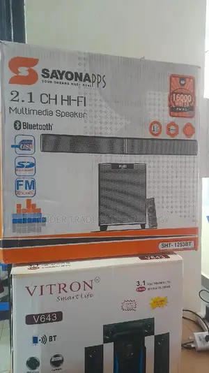 Sayona 2.1 Channel Soundbar and Subwoofer, Bluetooth, USB –