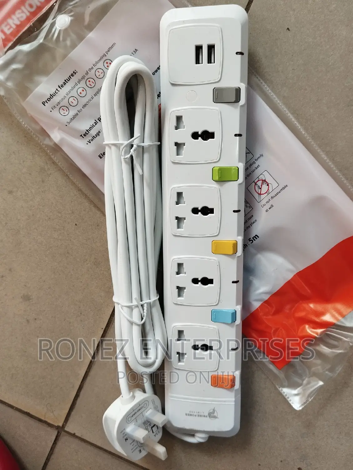 Extension 4 Way With Usb.