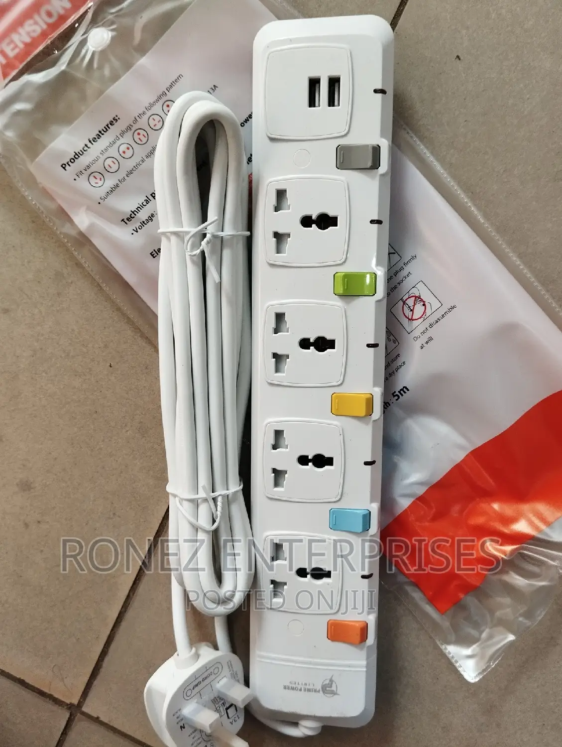 Extension 4 Way With Usb.