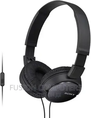 Sony ZX Series Wired on-Ear Headphones With Mic, Black