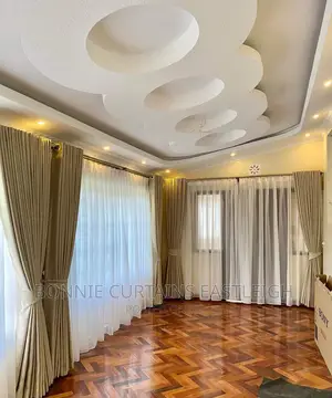 Blige and Cream Curtains With Rings