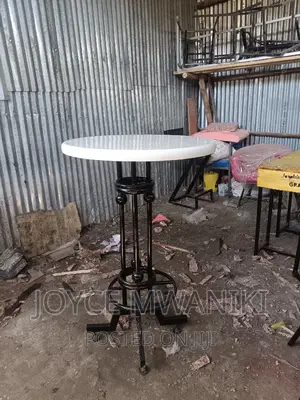 Restaurant High Table, With Marble Top.