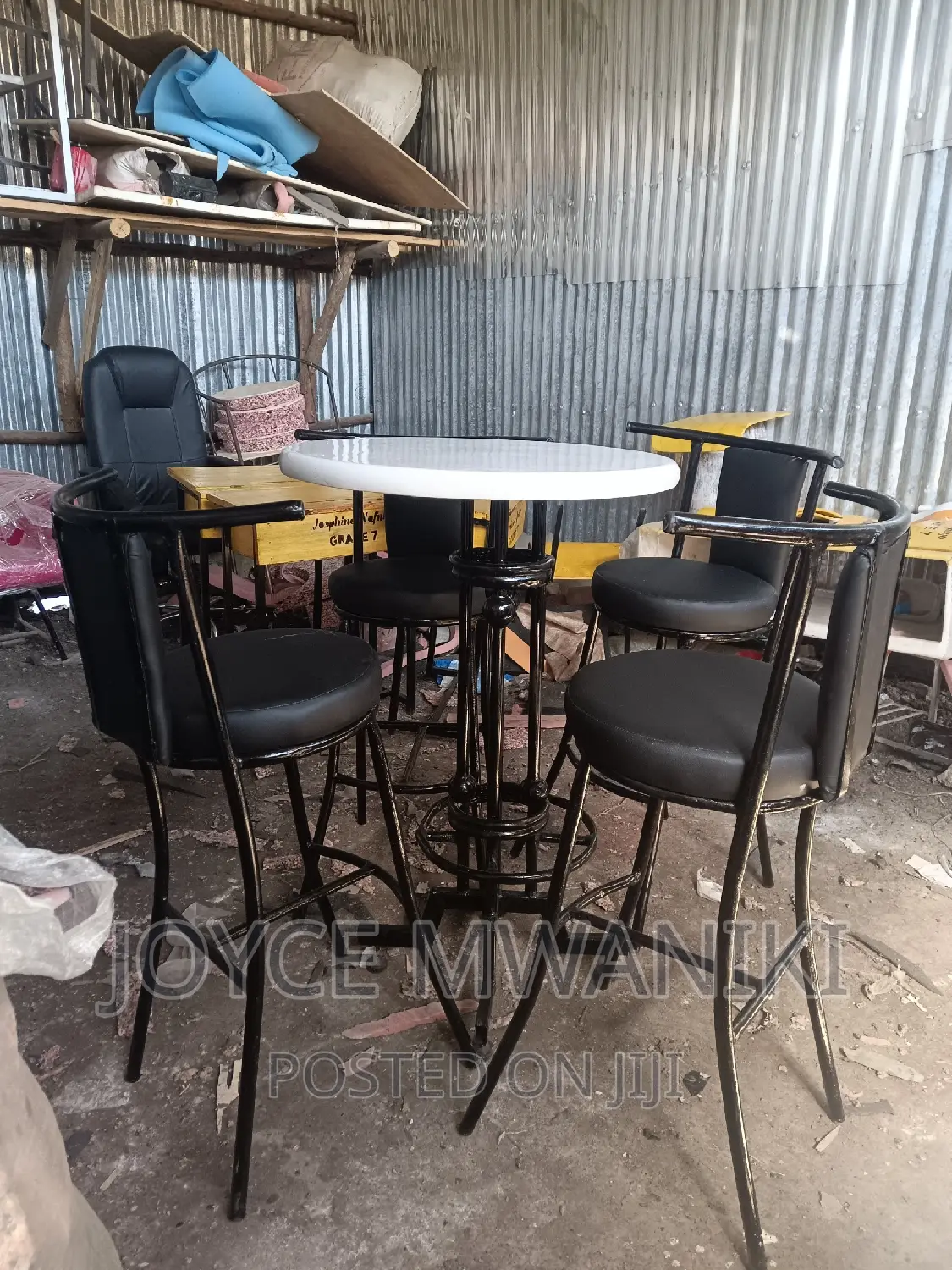 Restaurant Set of High Chairs and a Table.