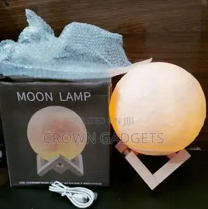 Moon Lamp 3D Printing 16 Colors Moon Light With Stand
