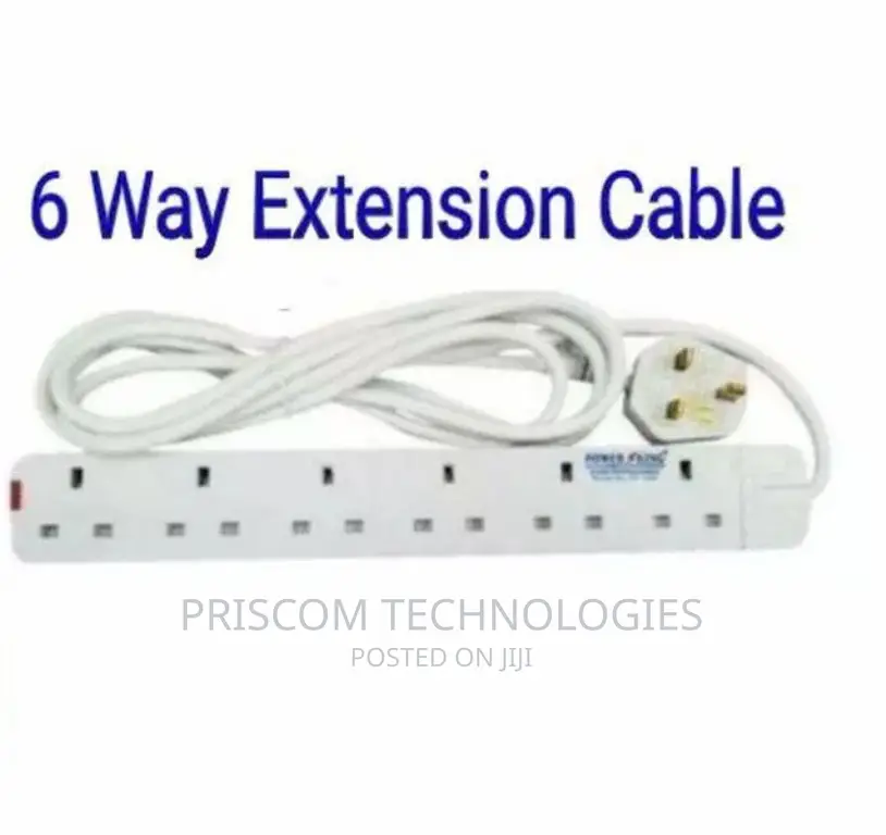 Power King Heavy Duty 6-way Power/Socket Extension Cable