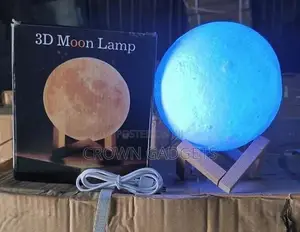 3D Printing 16 Colors Moon Light With Stand Remote