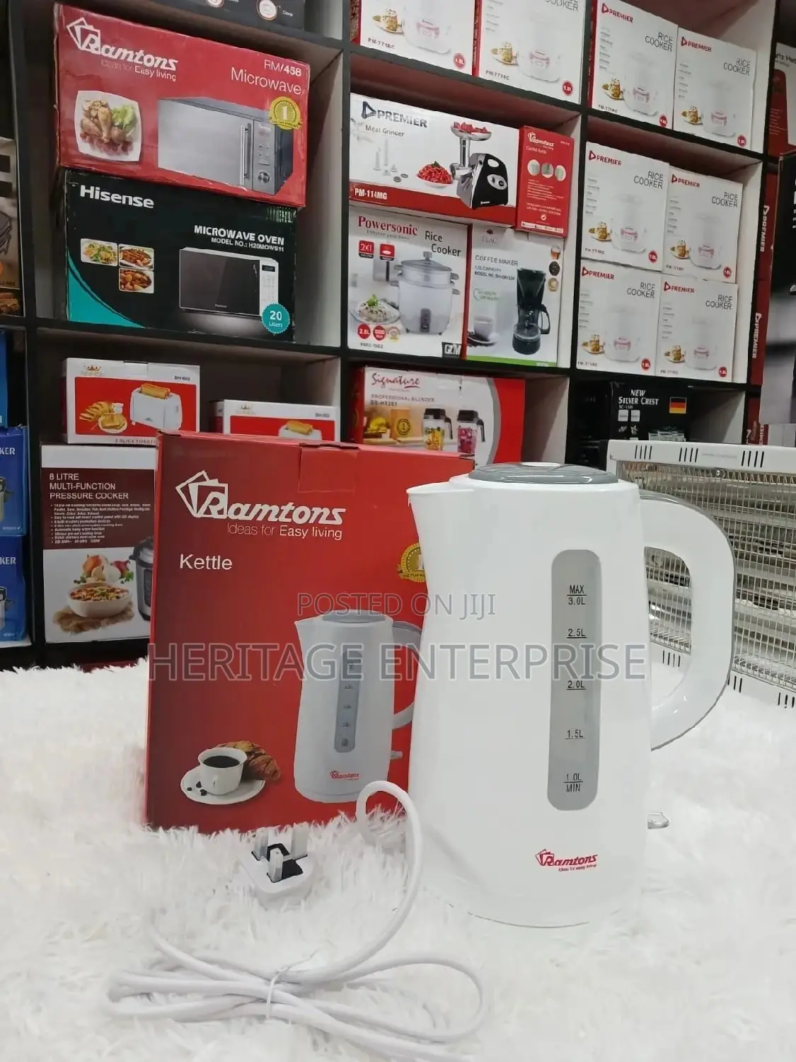Kettles
Ramtons 3L Electric Cordless Kettle