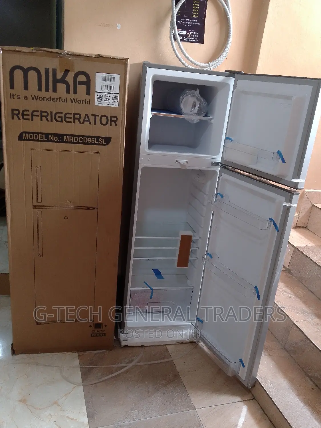 Mika 168l Double Door Direct Cool Refrigerator-Silver