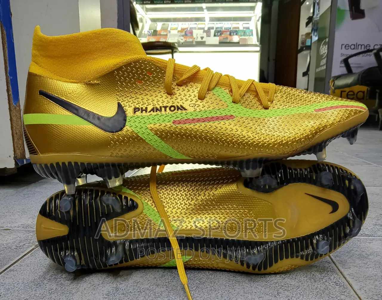 Gold Phantom GT Soccer Boot