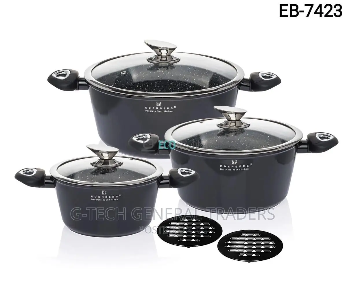 Edenberg EB-7423 8pcs Heavy Duty Cookware Set