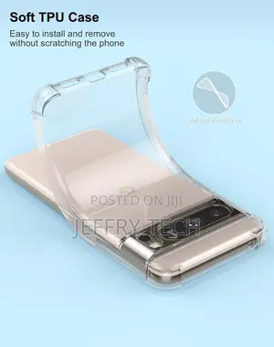 Google Pixel 6a Case, Clear Silicone Shockproof