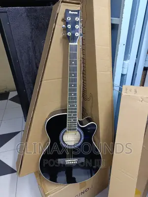 Semi Acoustic Guitar Black ;