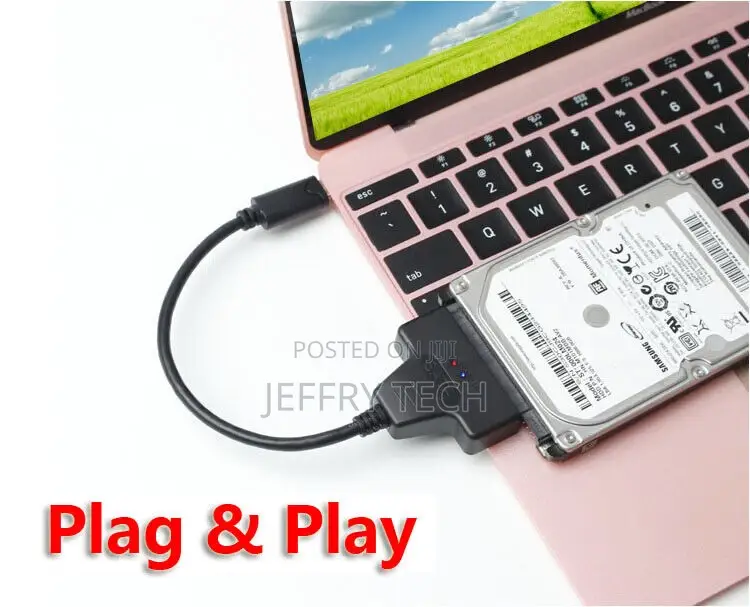 SATA to USB Type-C Adapter Cable for 2.5" Hard Drive HDD Lap