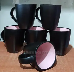 *BLACK Cups/ Mugs 6 PCS