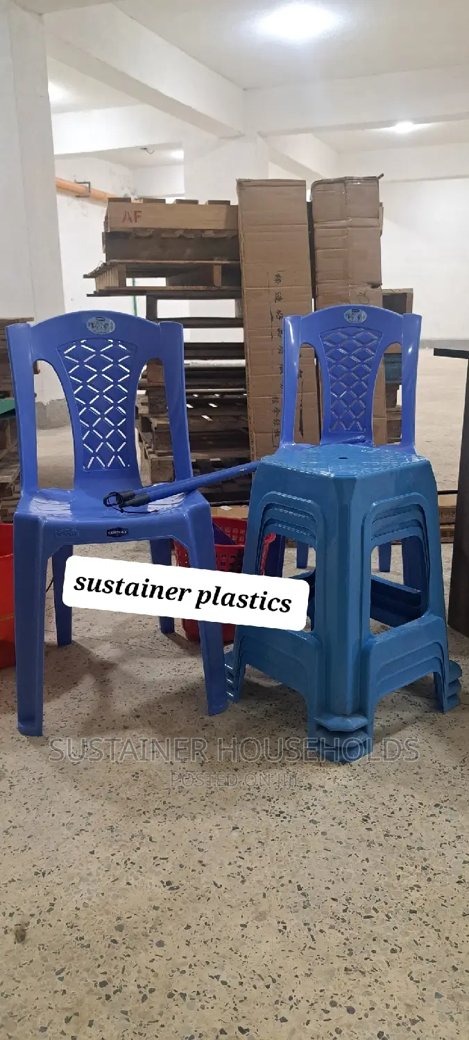 Plastic Chairs and Plastic Stools Set