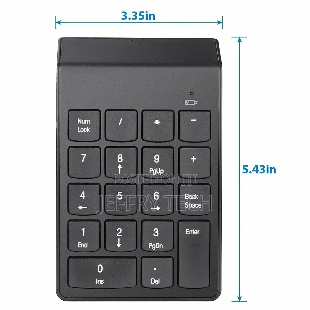 Wireless Numeric Keypad Cordless Number Keyboard Pad 18 Keys