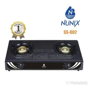Nunix Two Burner Tabletop Gas Cooker Stainless Steel-Ss-002