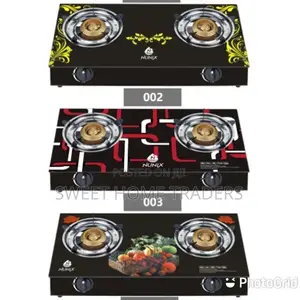 Nunix Glass Table Top Double Burner