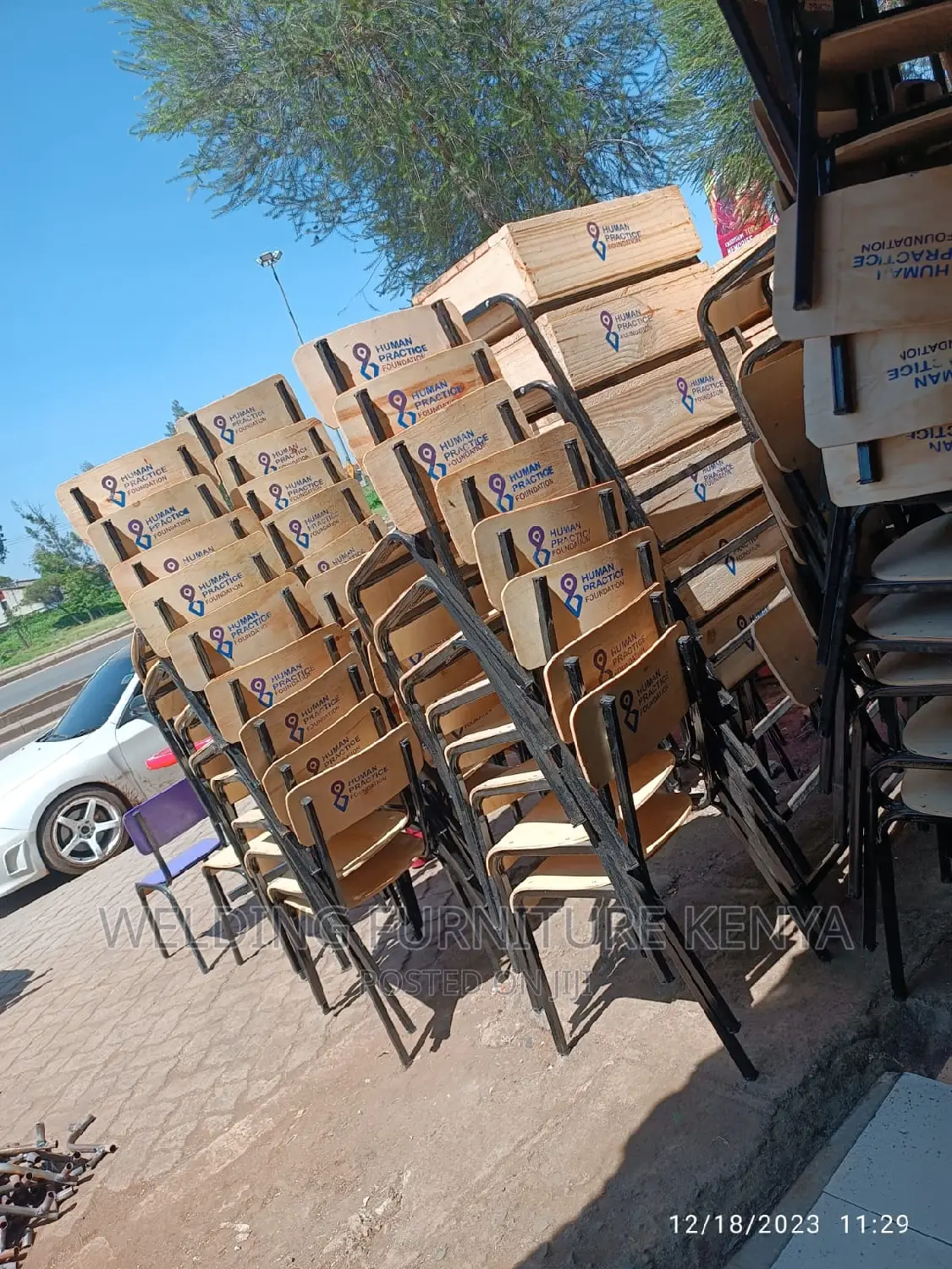 School Lockers and Chairs