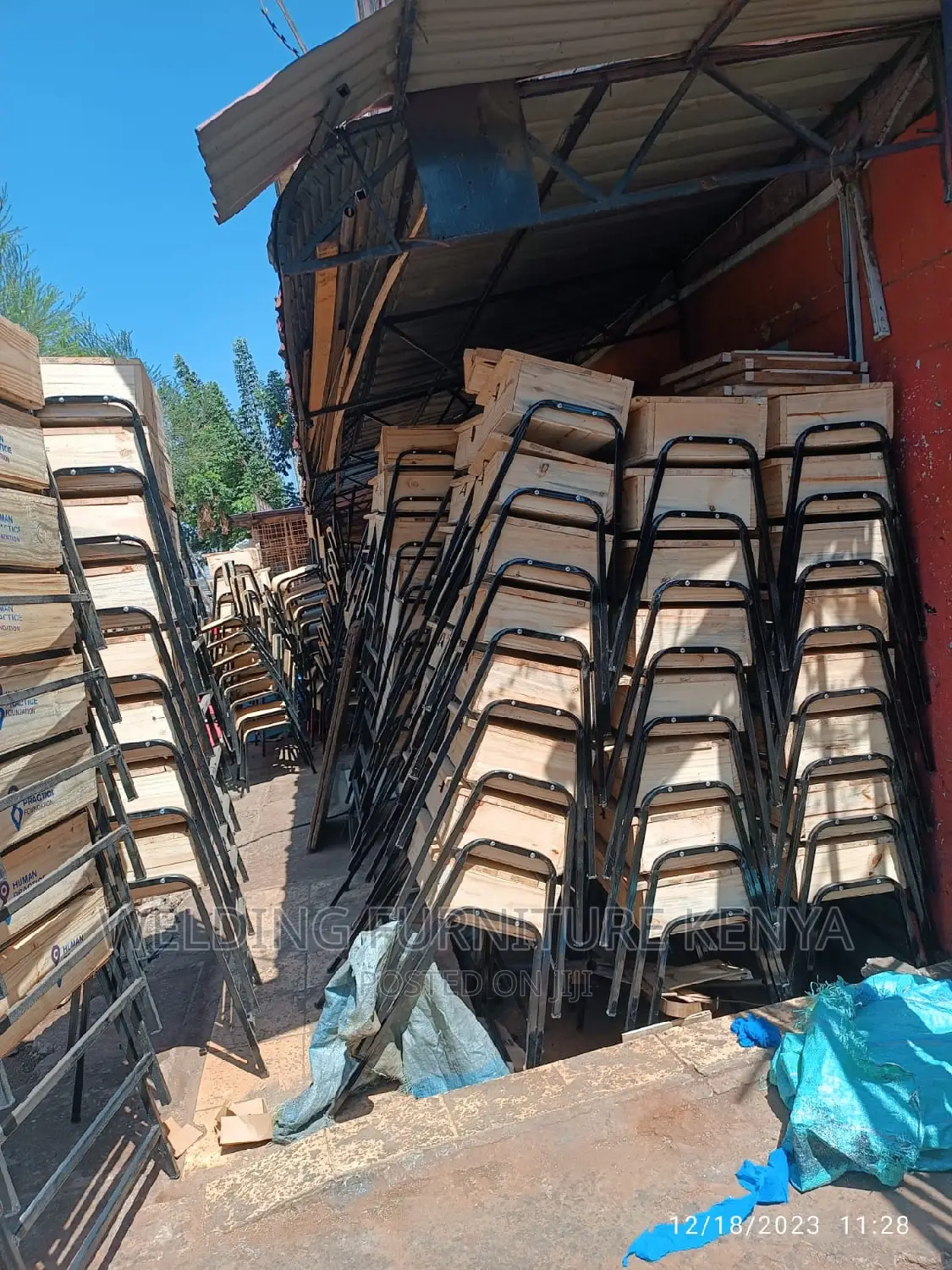 School Lockers and Chairs