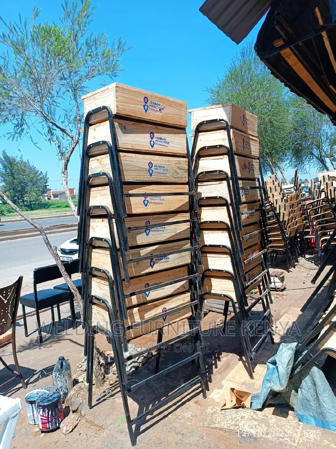 School Lockers and Chairs