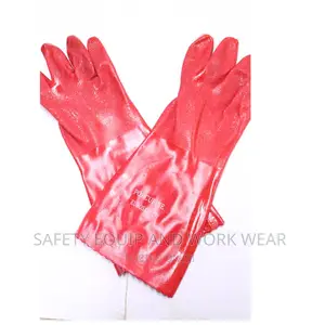Red PVC Rubber Gloves
