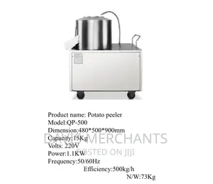 Potato Peeler With a Capacity of 15kg and of 1.1kw