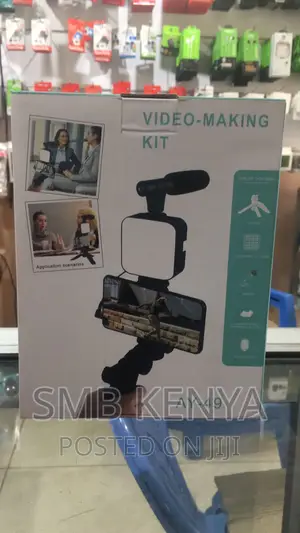 Video Making Vlog Tripod Kit With Microphone And And Light