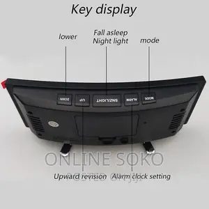 Bedside Office Mirror Curved 7'' Screen LED Digital Clock