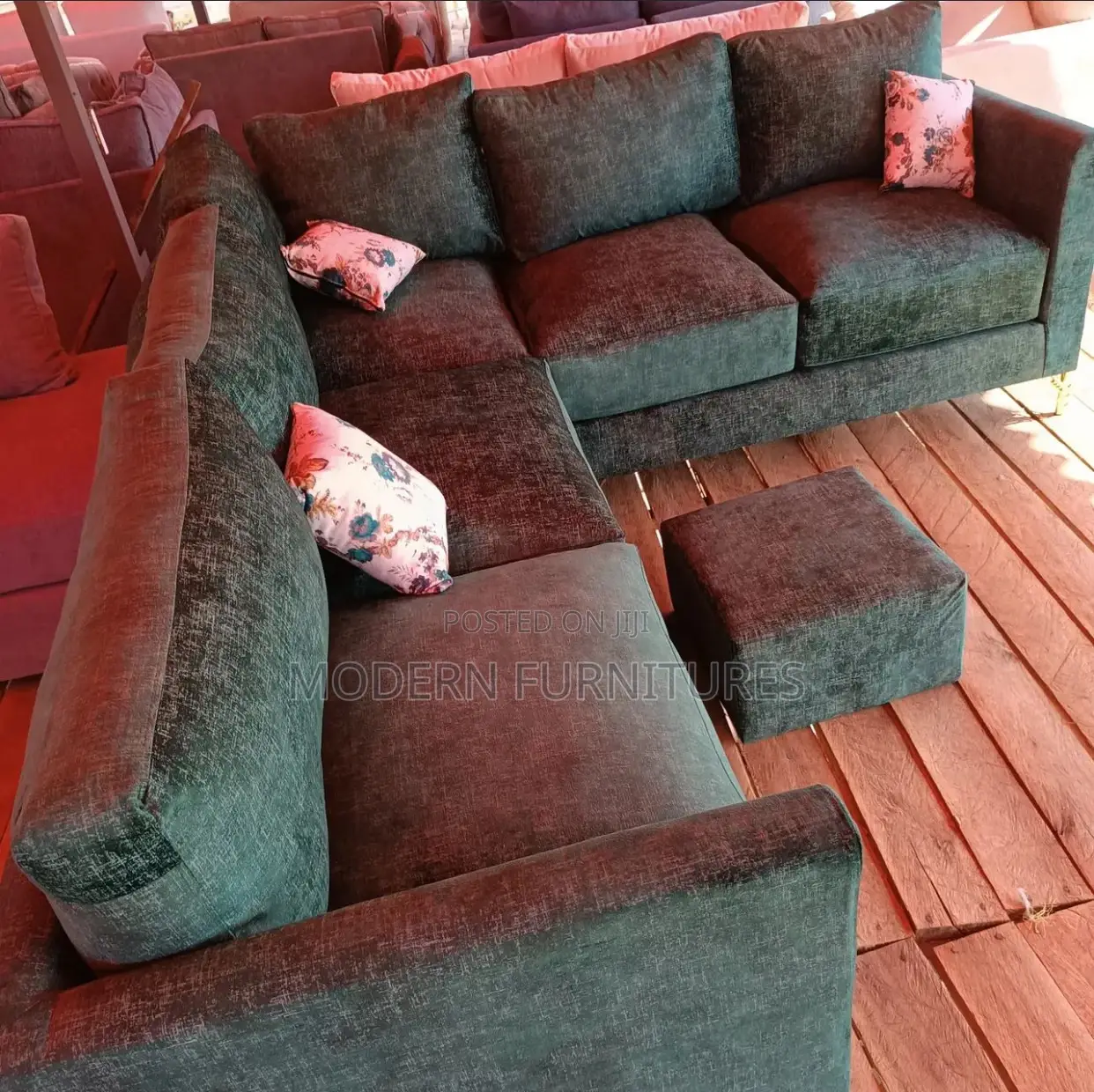 Green Corner Sofa/L Sofa