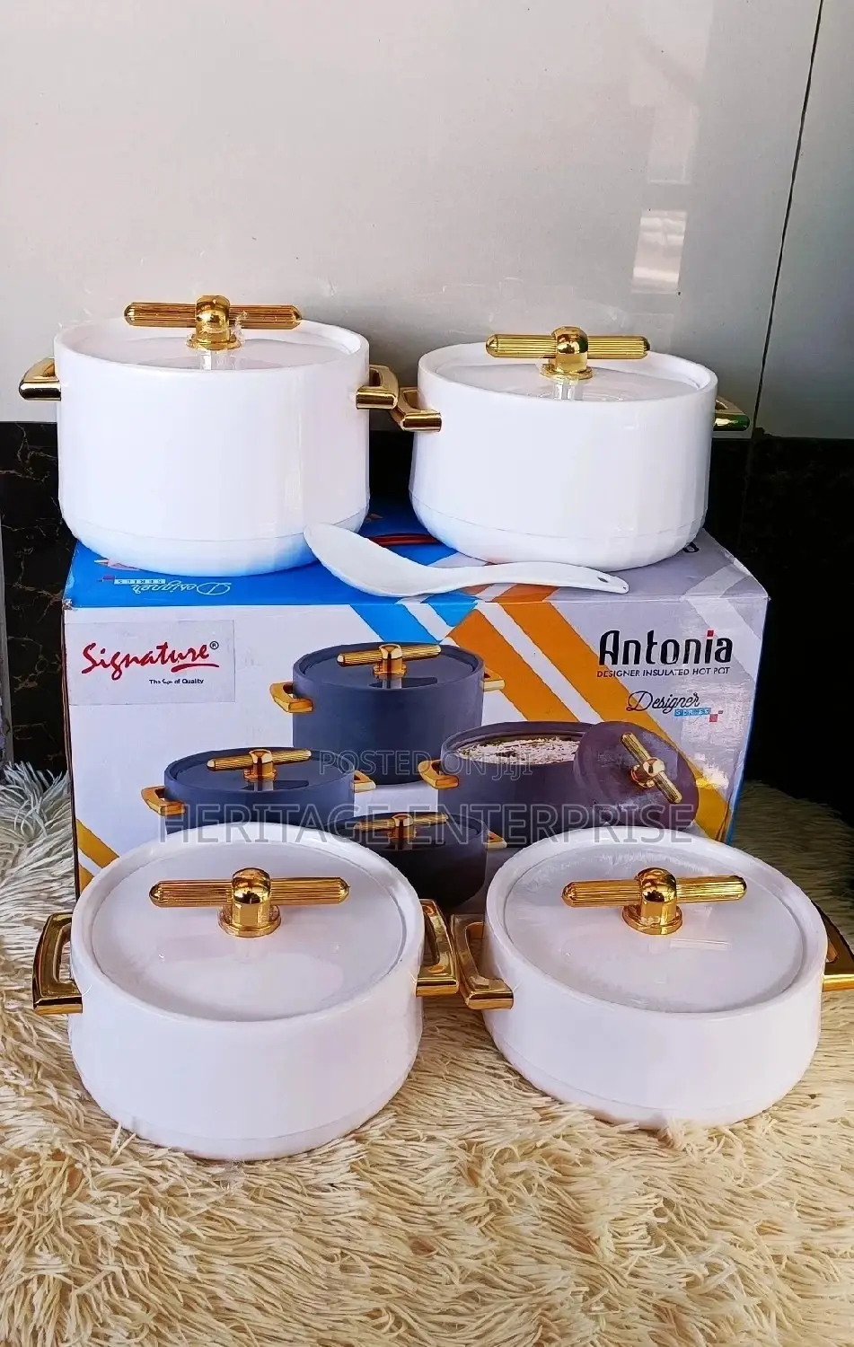 Hotpot Set 4 Piece Food Warmer Server Hot Pot.