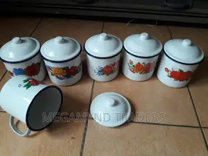 Enamel Mug 1.2litre With Lid/1pc Traditional Big Cup