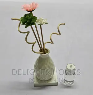Decorative Flowers Ceramic Vase Reed Diffuser With 50ml