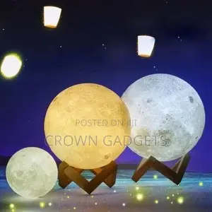 LED Night Light 3D Printing Moon Lamp With Stand