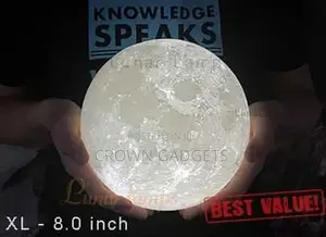 LED Night Light 3D Printing Moon Lamp With Stand