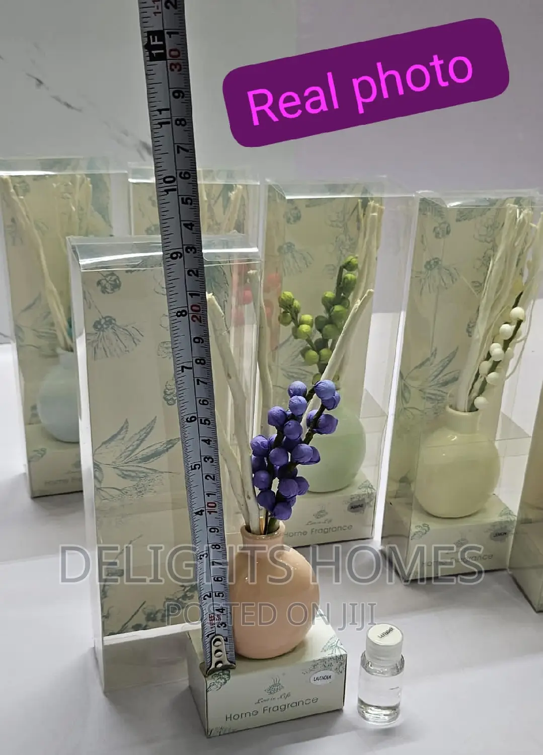 Decorative Flowers Ceramic Vase Reed Diffuser With 50ml