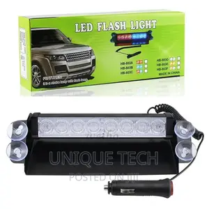 8 Led Vip Strobe Light Police Warning Dashboard Flashlight
