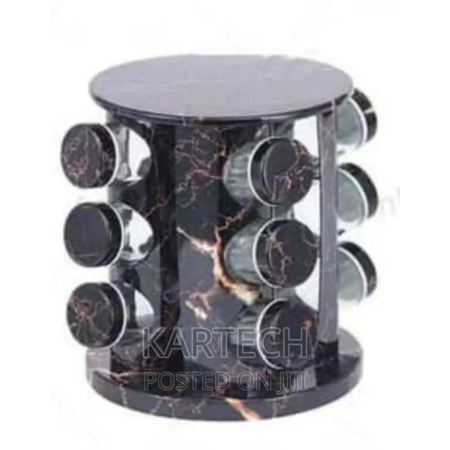 12 in 1 Spice Rack Marble Black