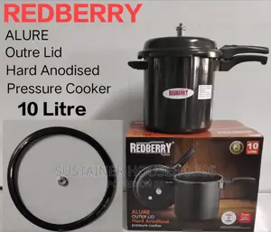 10ltr Redberry Premium Range Hard Anodised Pressure Cooker: