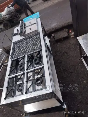 Four Burner Commercial Combined Cooker Unit