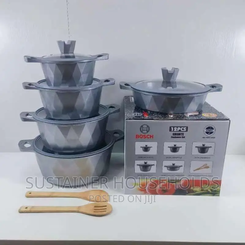 *_Bosch 12pc Cookware With Silicon Lid Covers*_