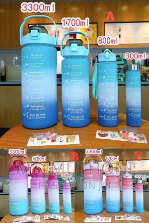 4 in 1 Summer Motivational Water Bottles Set*