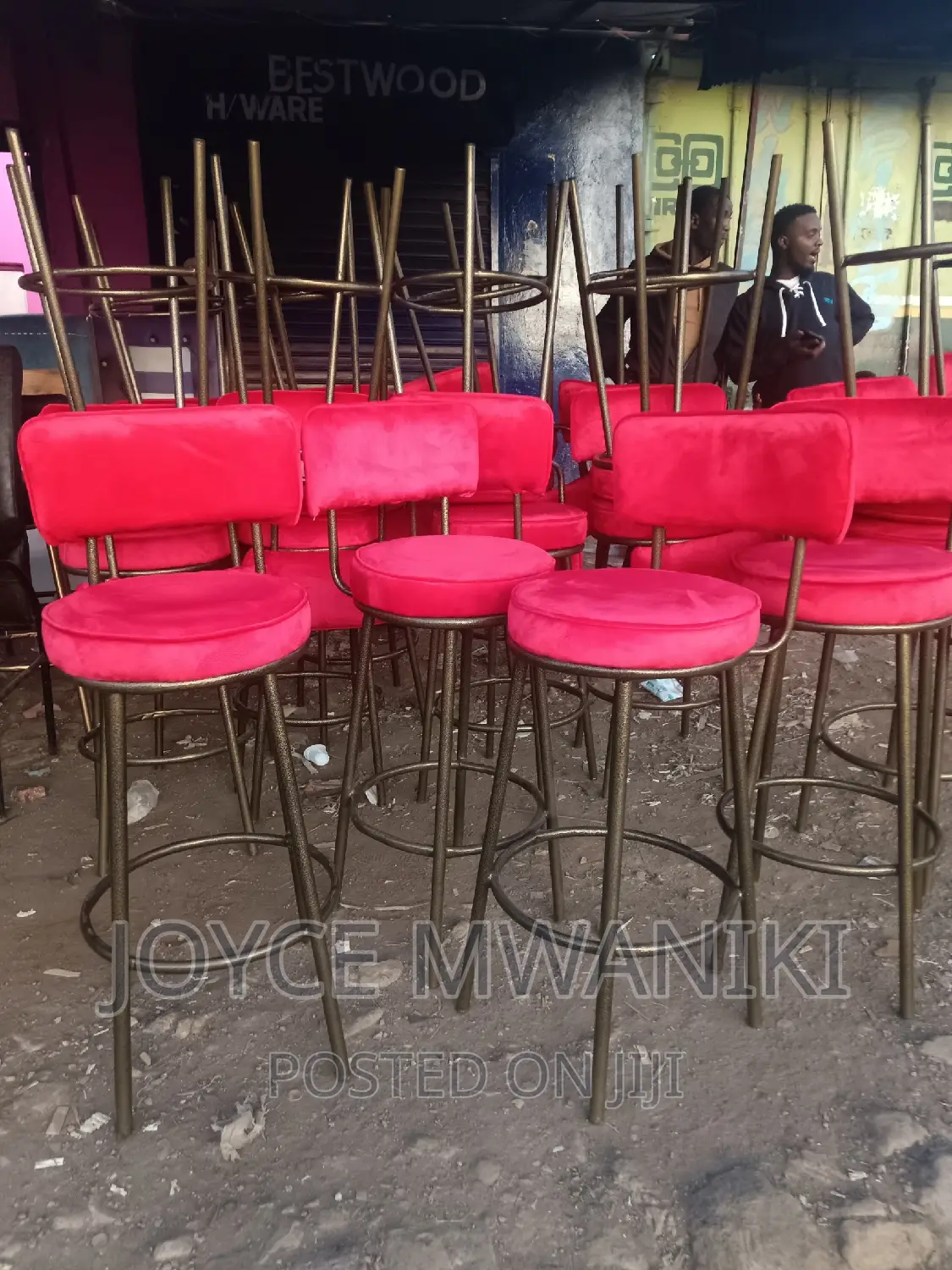 Counter Stools for Bars, Kitchen or Shops, Powder Coated.